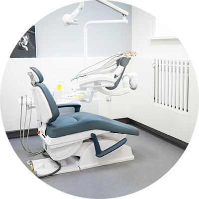 white grey dental chair unit
